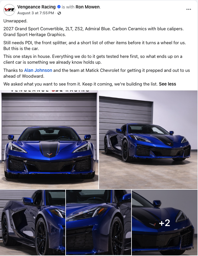 Vengeance Racing 2027 Grand Sport